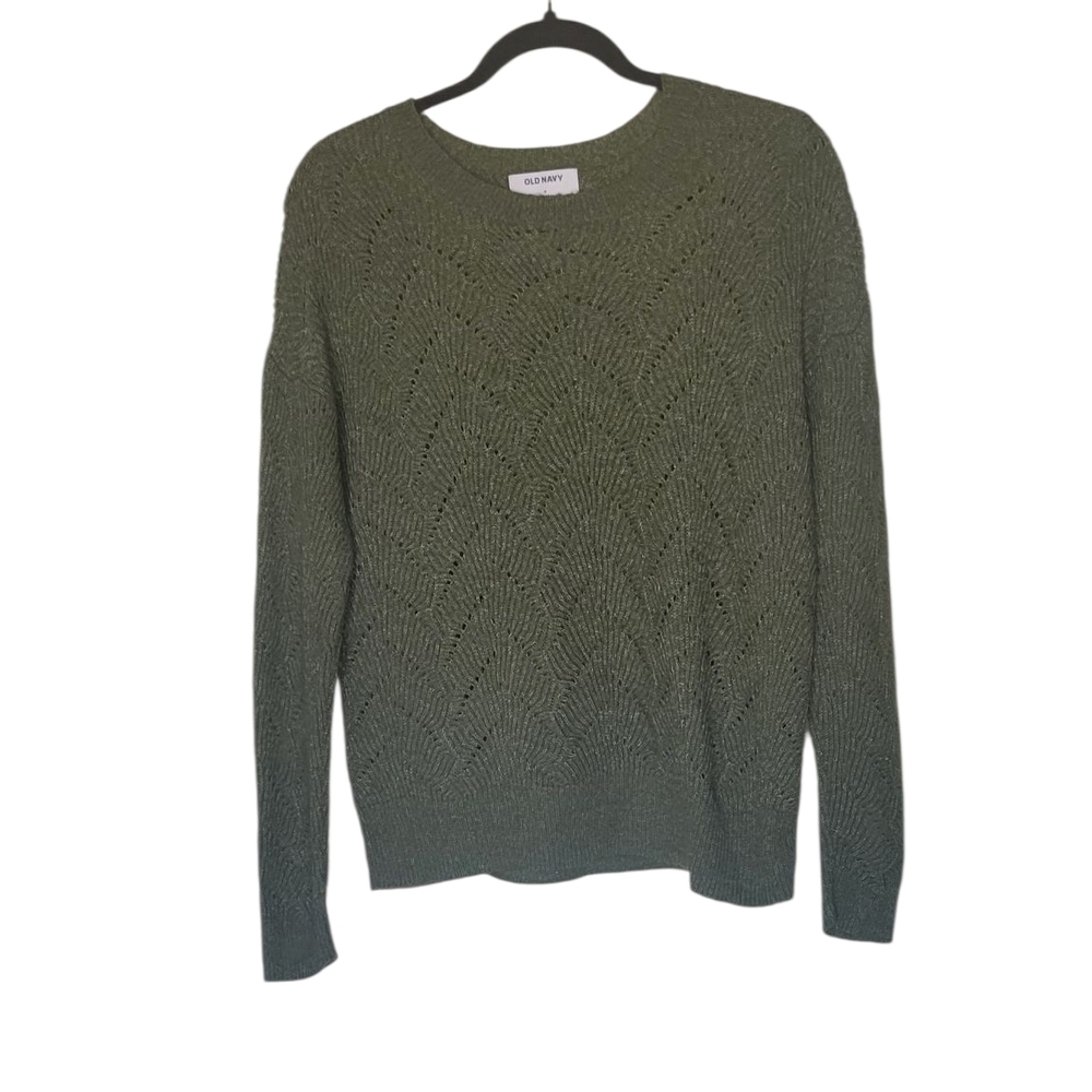 Old Navy Textured Knit Sweater in Olive